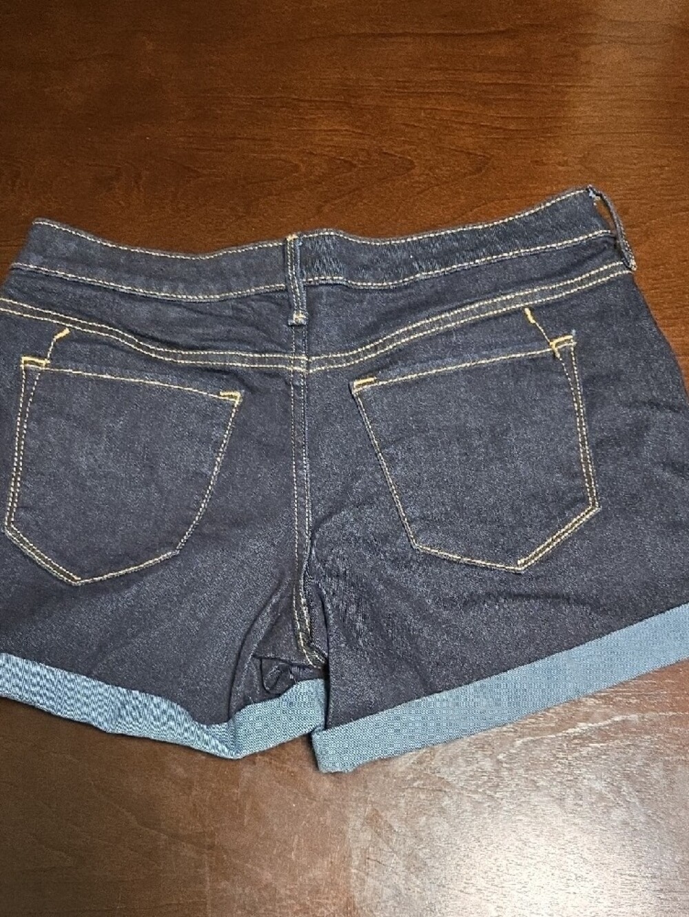 Mossimo Supply Co. Dark Indigo Cuffed Denim Shorts - Picture 4 of 4